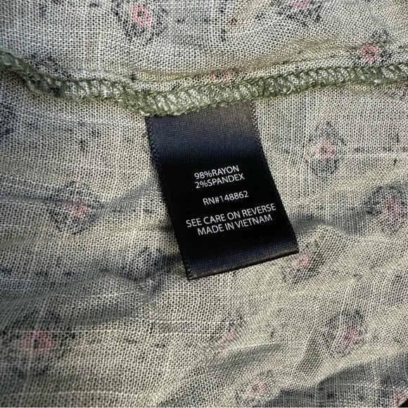 Torrid green button front fit n flare dress womens 2XL linen feel summer - Picture 7 of 8